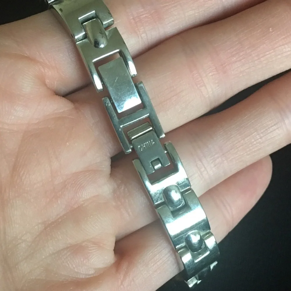 Vintage Blue Face LTD Silver Tone Wrist Watch